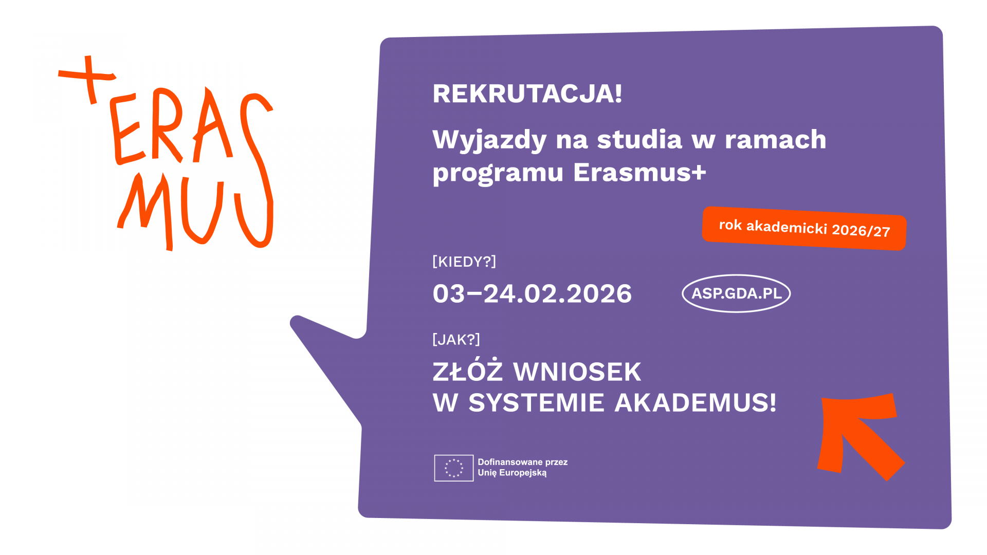 Rekrutacja na wyjazdy na studia w ramach programu Erasmus+