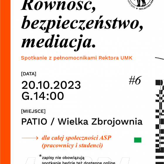 Równość, bezpieczeństwo, mediacja. Spotkanie z cyklu z cyklu akcja/reakcja
