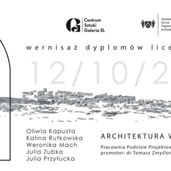 Prezentacja prac dyplomowych Pracowni Architektury Wnętrz ASP w Gdańsku w Galeria EL