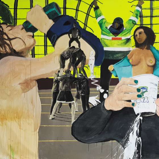 Paradoksalnie, życie wciąż zaskakuje mnie, albo nie; Święto Wiosny, 210x300 cm, 2021