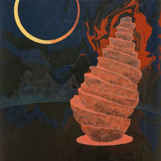 Krzak II, 65x88 cm, żywica akrylowa, akryl na desce