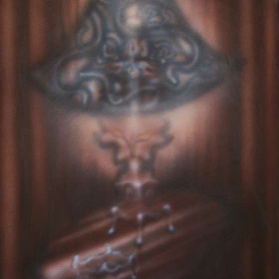 Cherez le mage; Żmije i róże, akryl, tusz kreślarski na pł., 75×60 cm, 2021