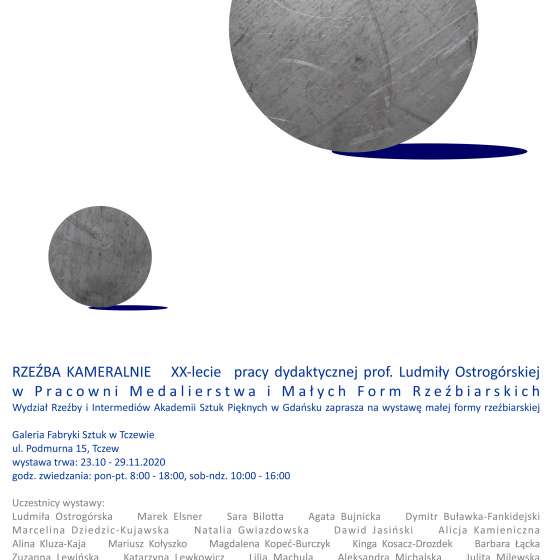 Rzeźba Kameralnie, XX-lecie pracy dydaktycznej prof. Ludmiły Ostrogórskiej