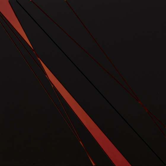 Embers line VI, 2019, akryl, płyta, 40x40cm