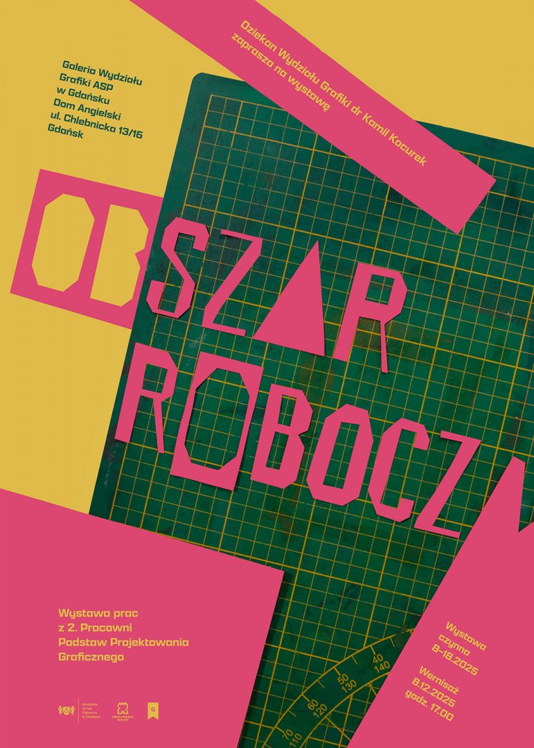 „Obszar roboczy”. Wystawa 2. Pracowni Podstaw Projektowania Graficznego