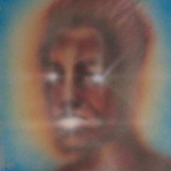 Cherez le mage; bigger man, akryl na płótnie, 50x40 cm, 2021