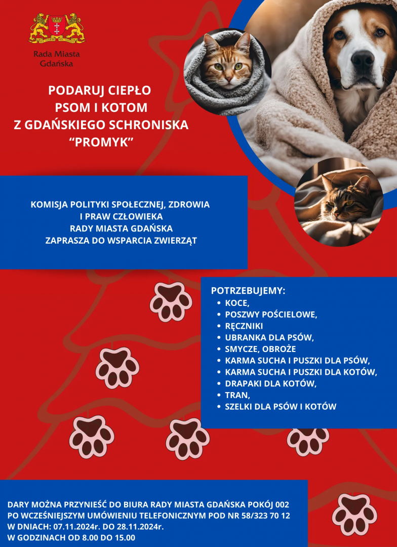 Ciepło dla zwierzaków! Zbiórka charytatywna na ASP Gdańsk