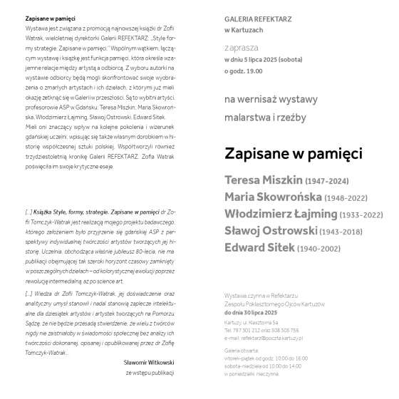 „Zapisane w pamięci” - wystawa rzeźby i malarstwa  - 2