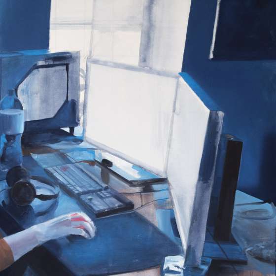 Ekrany, akryl na płótnie, 120x100 cm, 2022