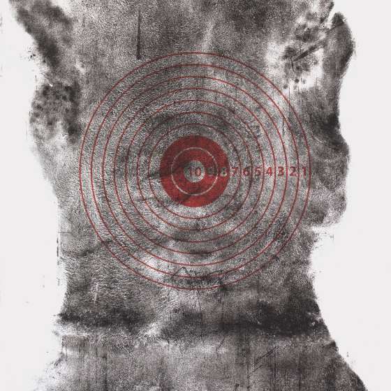 Strzelony jesieni, miekki werniks, 70x100cm