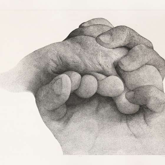 Nieobecni?; Bliskość I, akwaforta, 49,5x66,5 cm