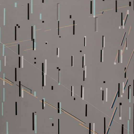 Układy II, 2018, akryl, płótno, 100x100cm