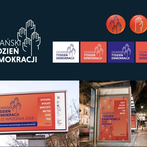 Gdański Tydzień Demokracji - identyfikacja wizualna
