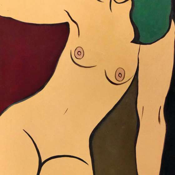 Bez Tytułu, olej na płótnie, 44 x 60 cm, 1980