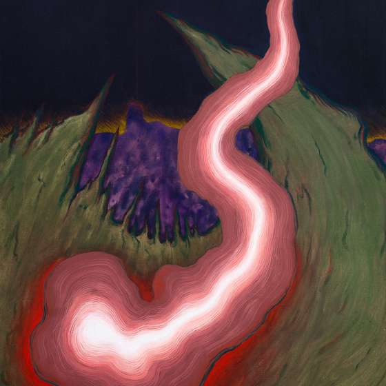 Pejzaż metafizyczny III/2022, tempera żółtkowa na płótnie, 130x90 cm, 2022