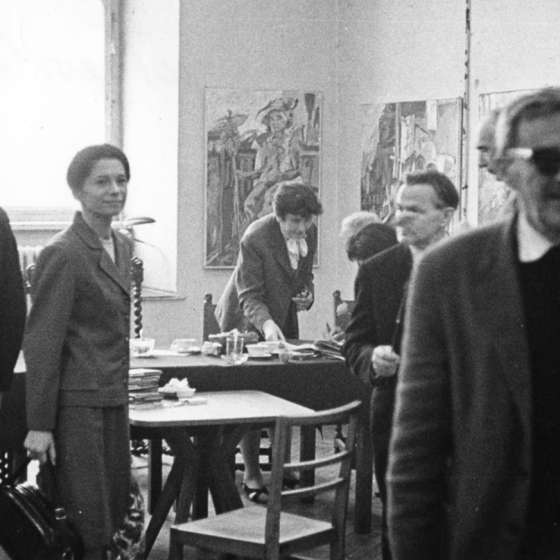 Od prawej: Jacek Żuławski, Zygmunt Karolak, Lucyna Kierzkowska, Barbara Massalska